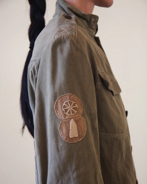 1910s Antique WWI Army Doughboy Jacket with Patches