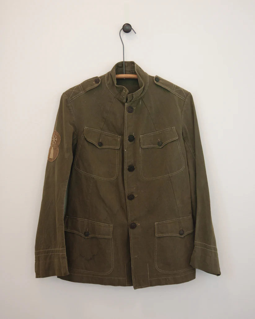 1910s Antique WWI Army Doughboy Jacket with Patches