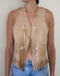 1936 Vintage Texas Centennial Suede Leather Vest