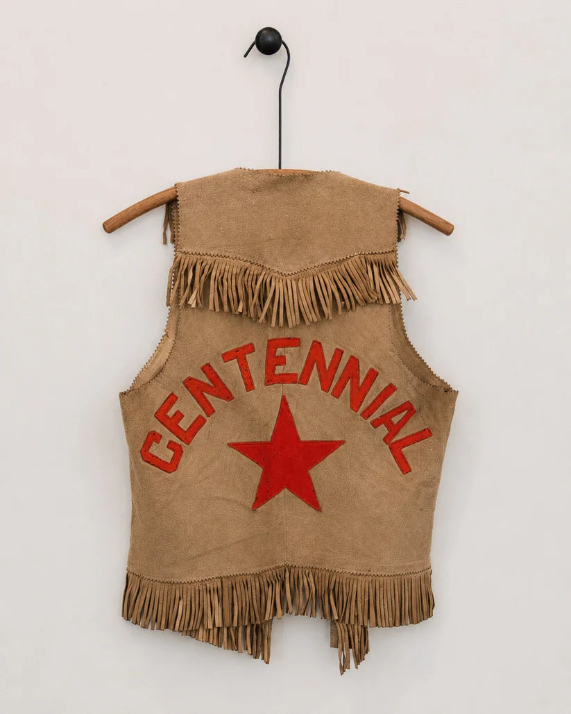 1936 Vintage Texas Centennial Suede Leather Vest