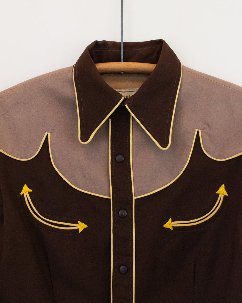 1950s Vintage H Bar C Ranchwear Western Shirt with Smile Pockets