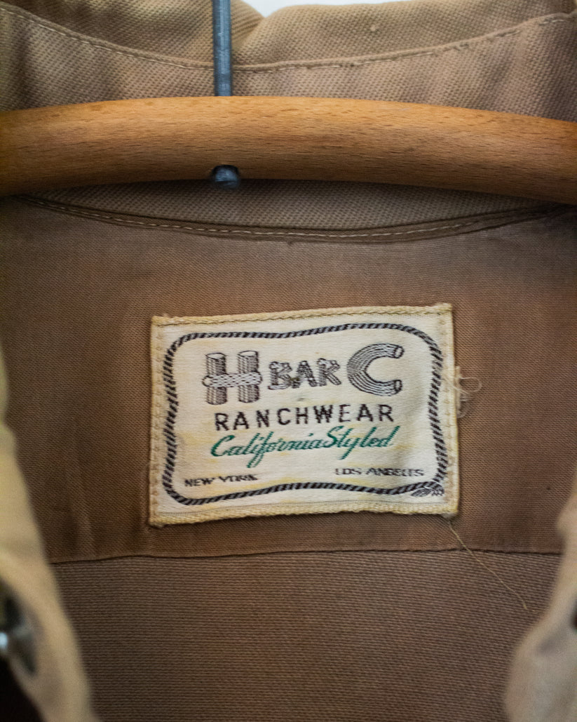 1950s Vintage H Bar C Ranchwear Western Shirt with Smile Pockets