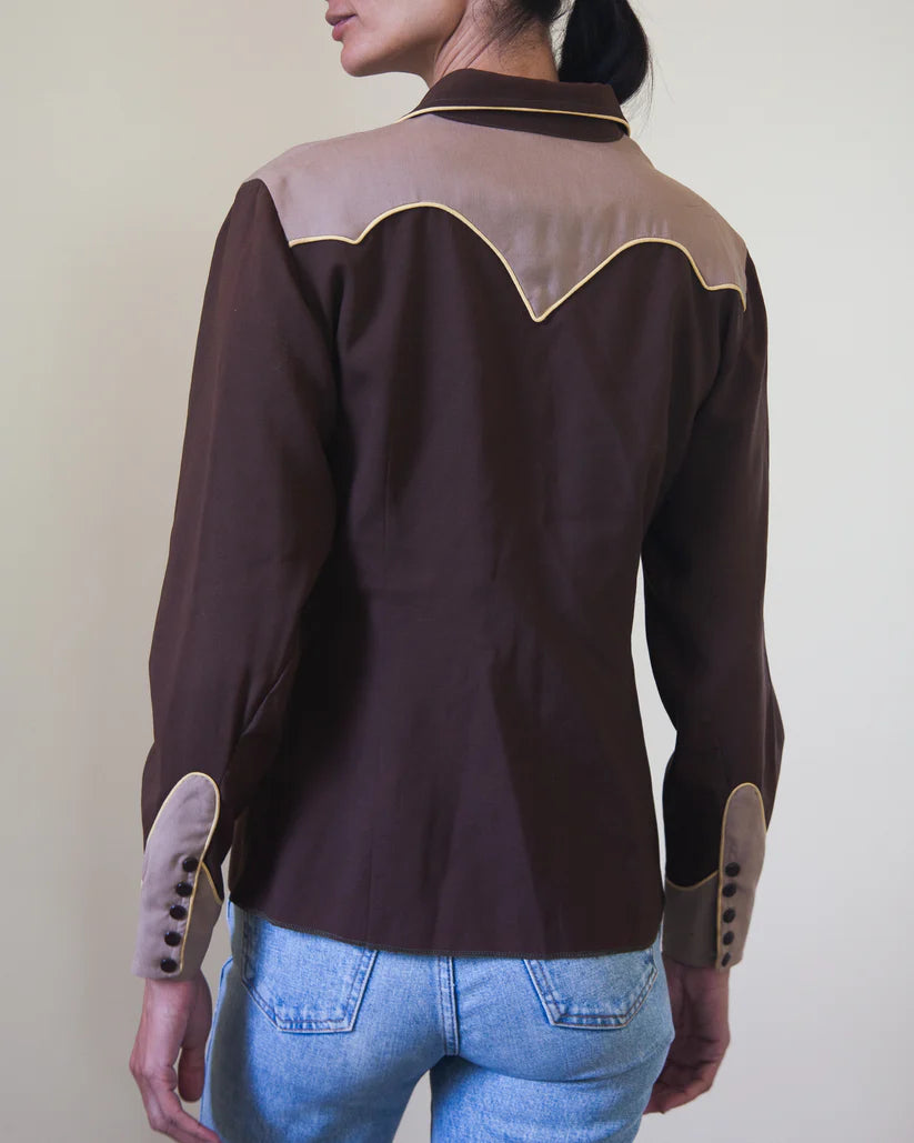 1950s Vintage H Bar C Ranchwear Western Shirt with Smile Pockets