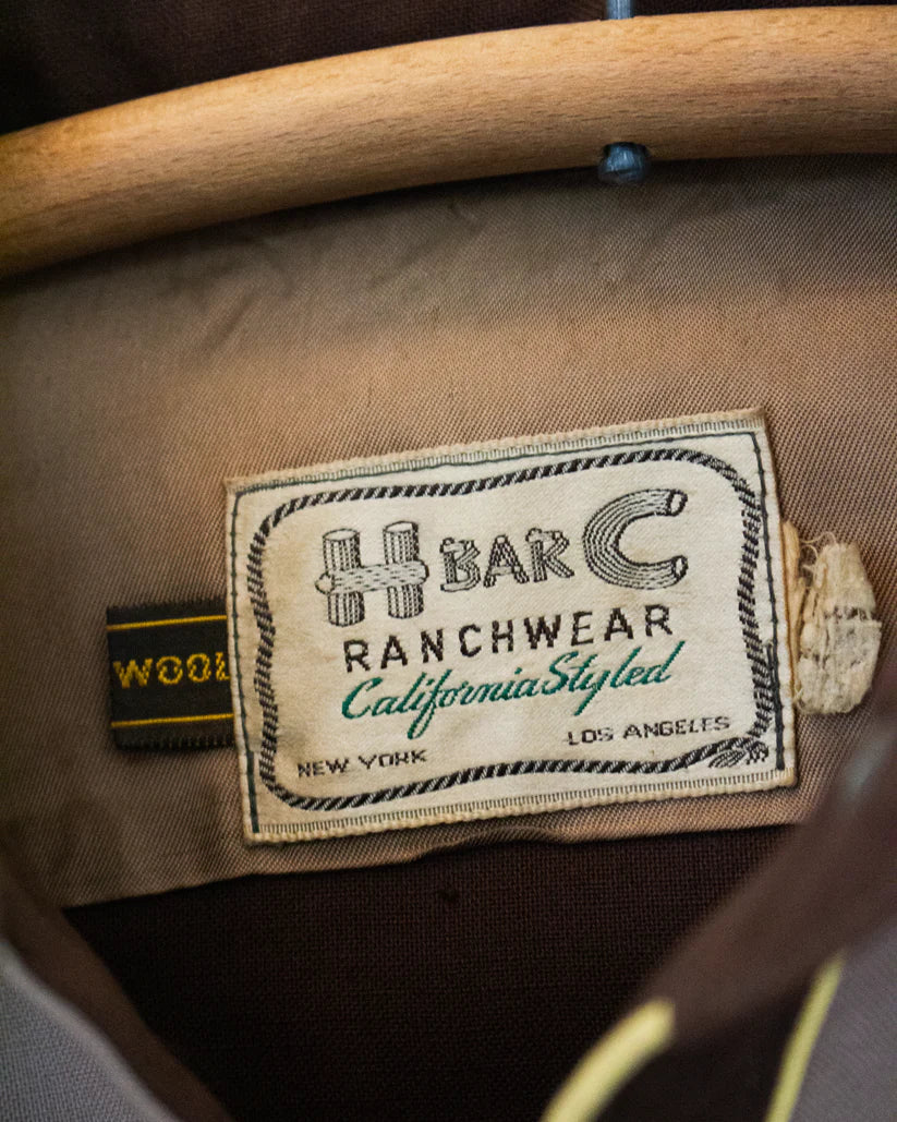 1950s Vintage H Bar C Ranchwear Western Shirt with Smile Pockets