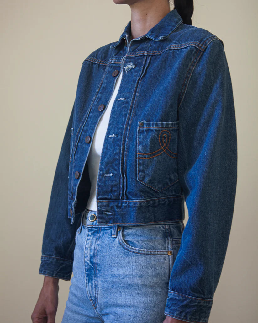 Early 1980s Vintage Ralph Lauren Denim Jacket with Western Details