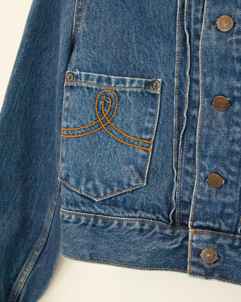 Early 1980s Vintage Ralph Lauren Denim Jacket with Western Details