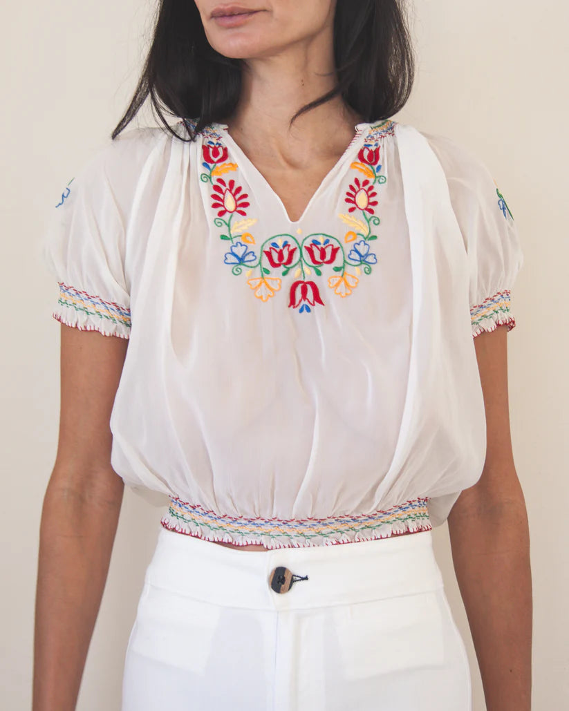 Floral Embroidered Blouse