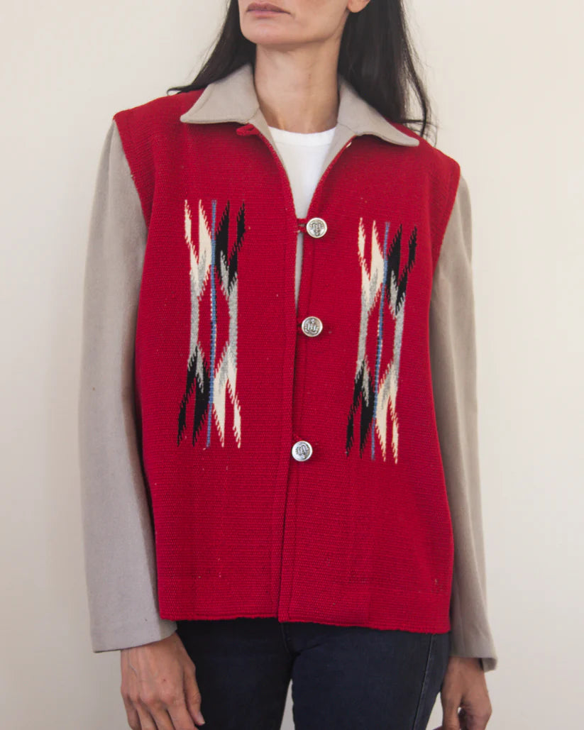 Ganscraft 1940s-1950s Vintage Two Tone Chimayo Jacket