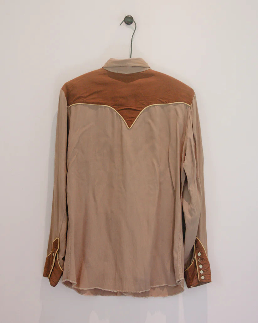 H Bar C Ranchwear 1950s Vintage 'Playing Cards' Embroidered Western Pearl Snap Shirt