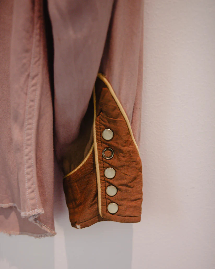 H Bar C Ranchwear 1950s Vintage 'Playing Cards' Embroidered Western Pearl Snap Shirt