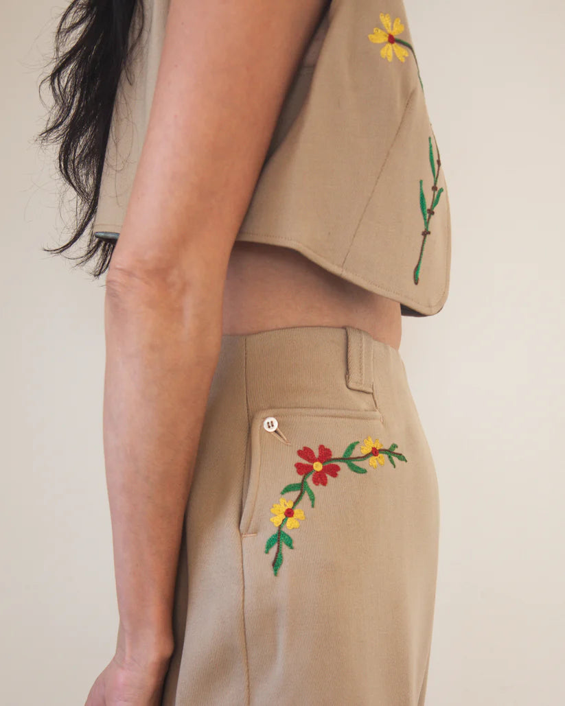 H and C Ranchwear Floral Embroidered Set