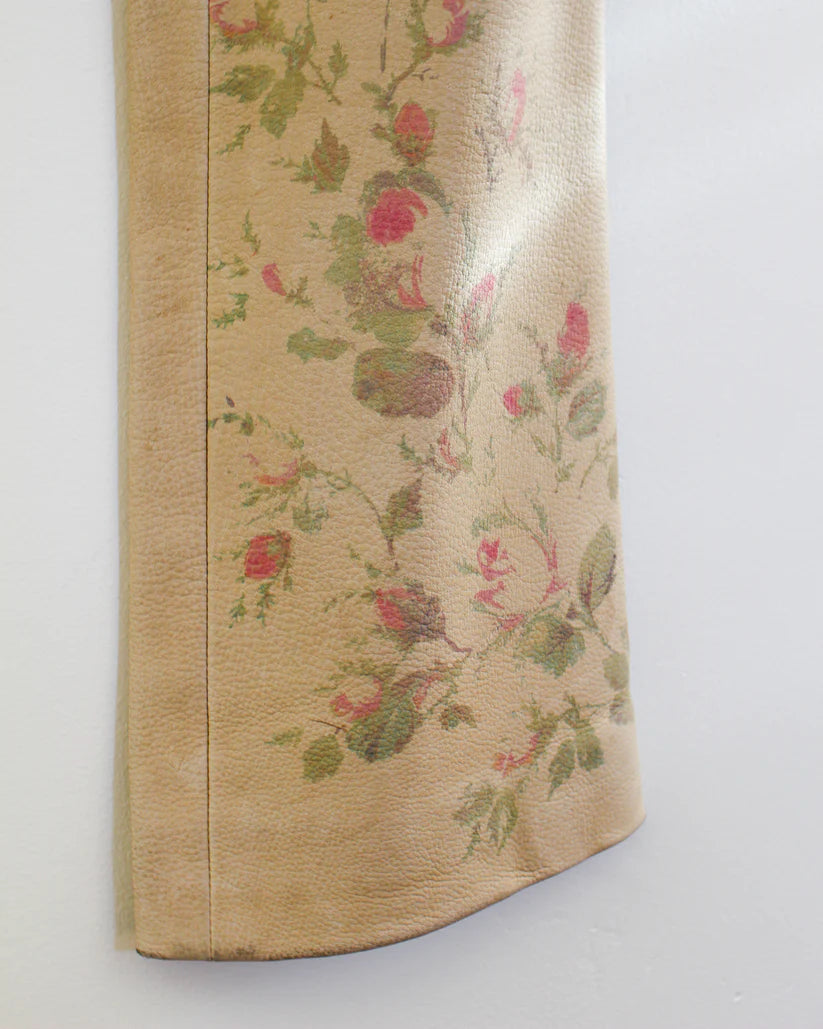 Ralph Lauren Vintage Painted Leather Pants With Roses