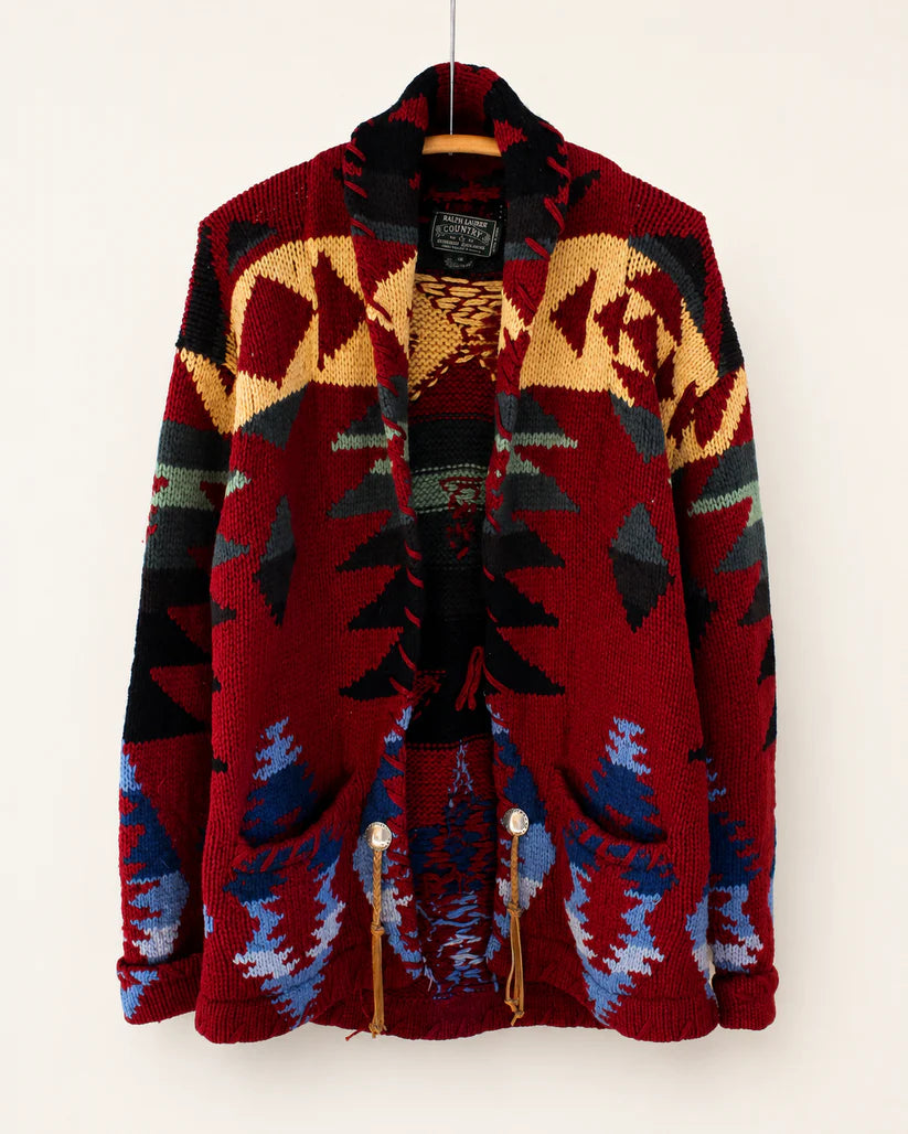 Vintage Ralph Lauren Country Wool Cardigan with Concho Buttons