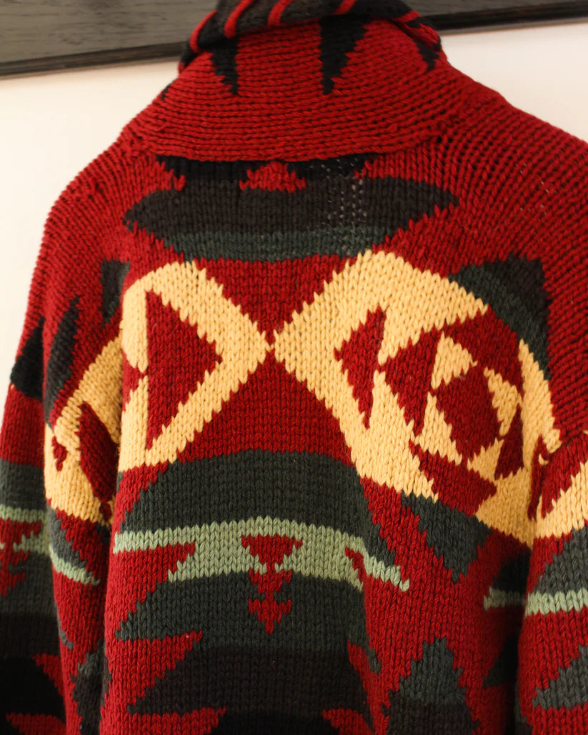 Vintage Ralph Lauren Country Wool Cardigan with Concho Buttons