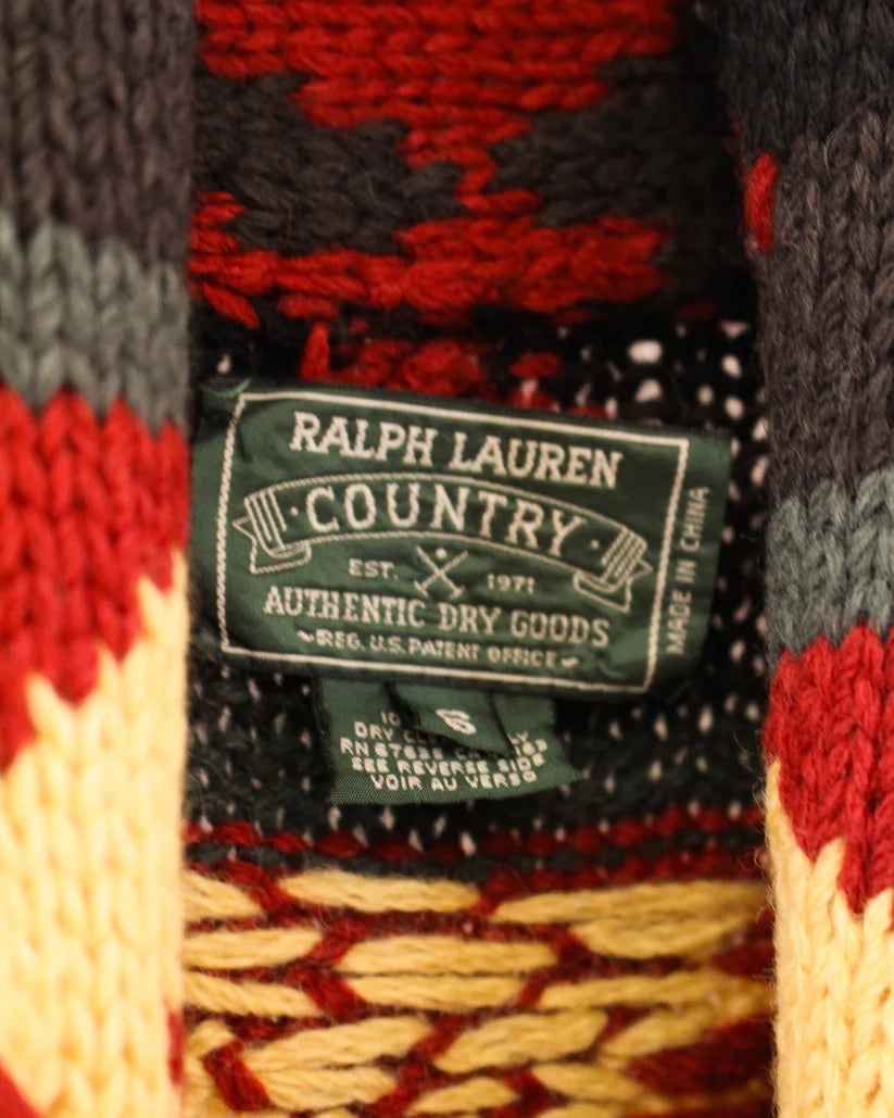 Vintage Ralph Lauren Country Wool Cardigan with Concho Buttons